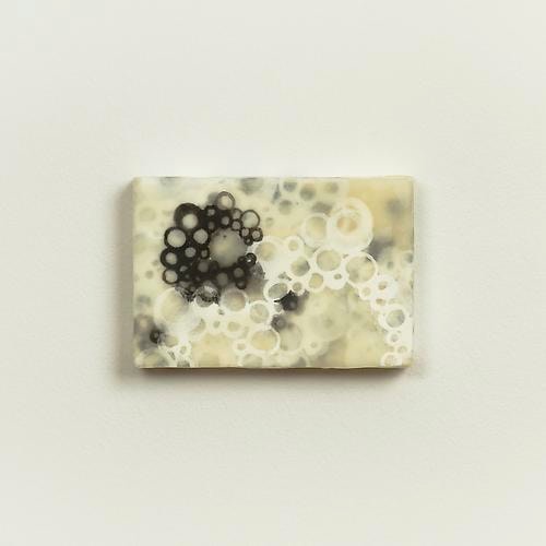 Teem (series) Egg tempera, beeswax, handmade paper on panel