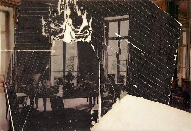 Untitled mixed media on Mylar