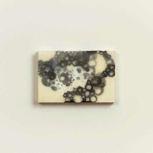 Teem (series) Egg tempera, beeswax, handmade paper on panel