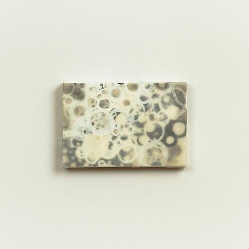 Teem (series) Egg tempera, beeswax, handmade paper on panel