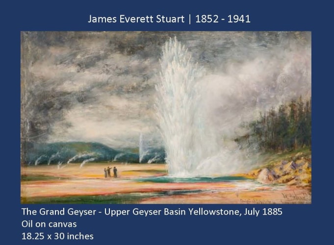 James Everett Stuart, Yellowstone, Wyoming, Yellowstone National Park, western art, 1885