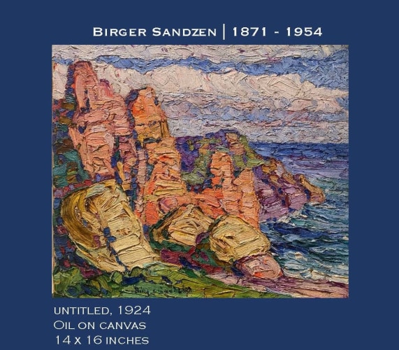 Birger Sandzen, ocean view, Sweden