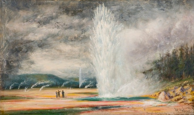 James Everett Stuart, Yellowstone, Wyoming, Yellowstone National Park, western art, 1885