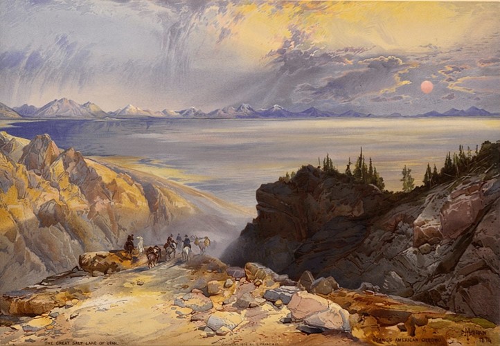 Thomas Moran, great salt lake, chromolithograph,