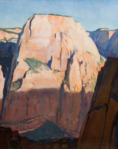 L. Maynard Dixon, Great White Throne, Zion Canyon, Utah, national parks, landscape