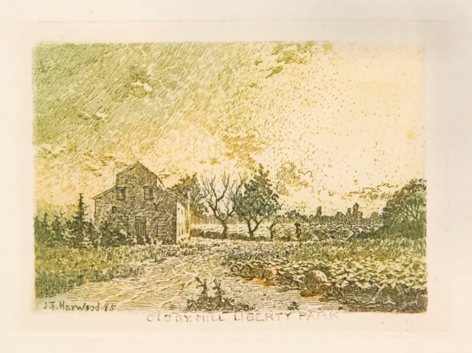 James T. Harwood, Old BY Mill Liberty Park, Utah, J.T. Harwood, Utah artist, Utah art, Salt Lake City, Pioneer art