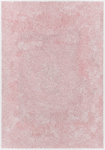 Jonathan Callan, Agitate, 2021. Acrylic on paper. 27.56h x 19.69w in.