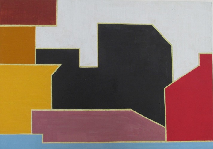 Neighborhood IV, 2014, Egg Tempera on linen, 17x24 inches