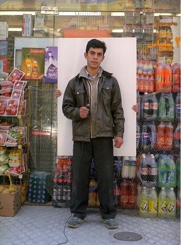 Farideh Sakhaeifar, Workers Are Taking Photographs 4, 2008, inkjet pigment print, 25.5x19.5, edition of 10