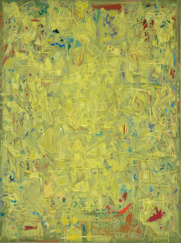 Bees and Vincent, 2012-13, oil, acrylic on cotton, 48 x 36 inches