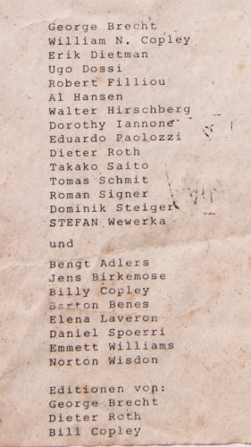 Galerie Renate Fassbender Exhibition Poster, 1983