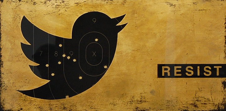 Gilded Tweet Monster / Resist, 2018