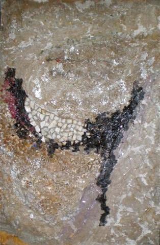 Green Tax, mosaic, 1954, 21 x 14 inches , exhibited at Stable Gallery