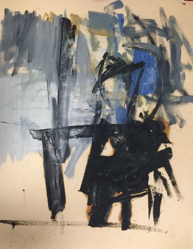 Untitled, 1956, oil on paper, 24 x 19 inches