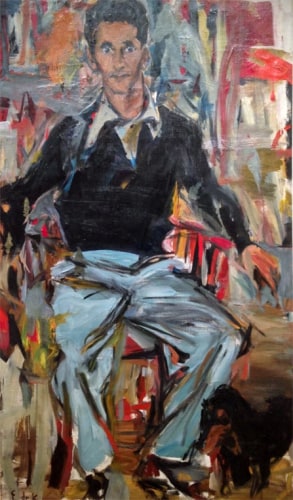 Elaine de Kooning, Portrait of Michael Sonnabend, 1956, oil on canvas, 50 x 29.75 inches