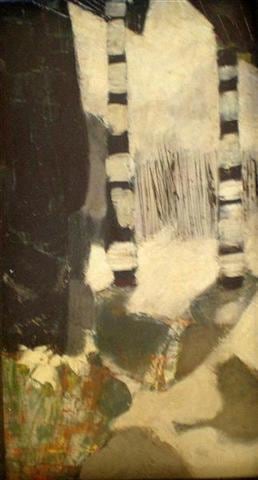 Connie Fox, The Marble Faun, 1955, Encaustic on Masonite, 20.25 x 11.25 inches