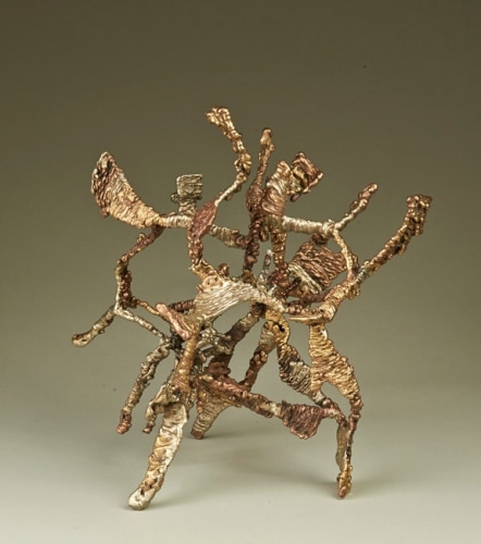 Ibram Lassaw, Hyperion, 1990, welded and soldered mixed metals, 17.25 x 17.5 x 14 inches