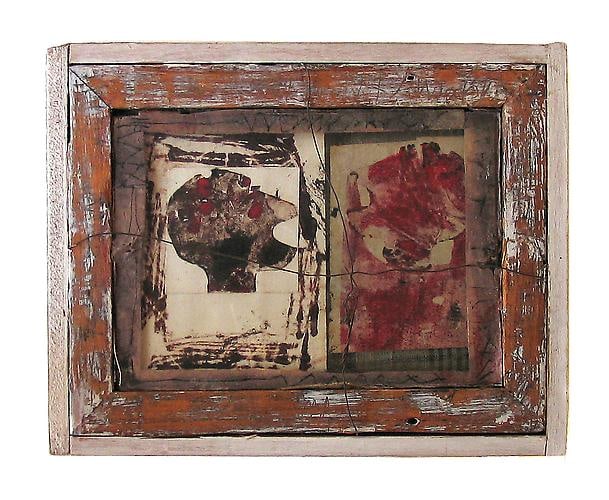 Untitled, 1981 Wood, string, paper, gesso, ink, glass and fabric