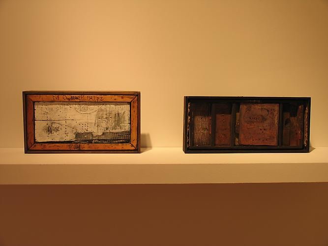 Installation view, Collages and Box Constructions, 1969 to 1985, 2008