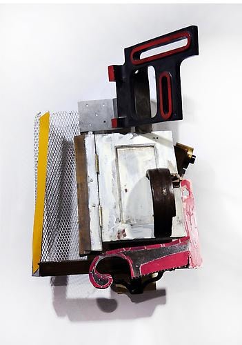 Playskool Door, 1983 Painted patinated bronze casting with fabricated aluminum etched magnesium 33 x 24 x 17 inches