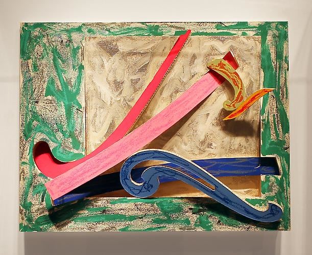 Wake Island Rail, 1977 Various media on printed graph paper on three-dimensional Tycore construct 18 x 23 x 4.5 inches