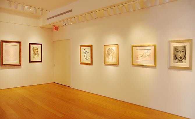Installation view, Drawings by Henri Matisse and Richard Diebenkorn, 2012