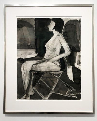 Richard Diebenkorn, Untitled (Seated Nude on Folding Chair), 1967