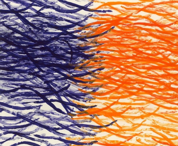 Eel Impressions IV, 2014, Watercolor on Paper, 31 x 37 inches 
