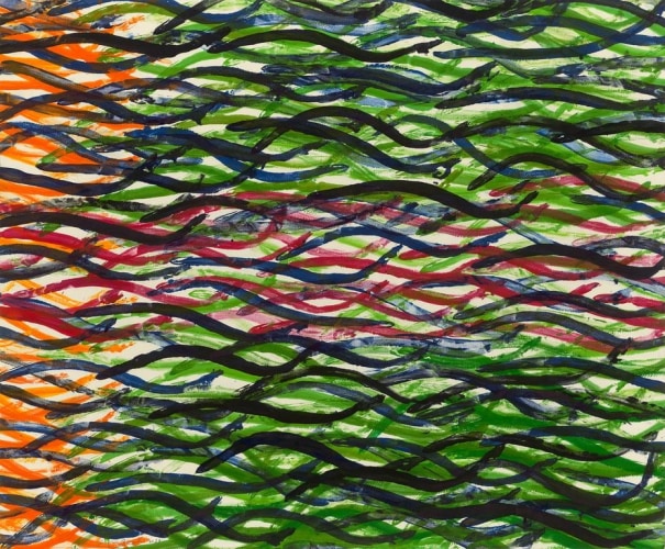 Eel Impressions V, 2014, Watercolor on Paper, 31 x 37 inches 