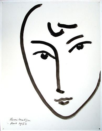 Henri MATISSE Visage, 1950  