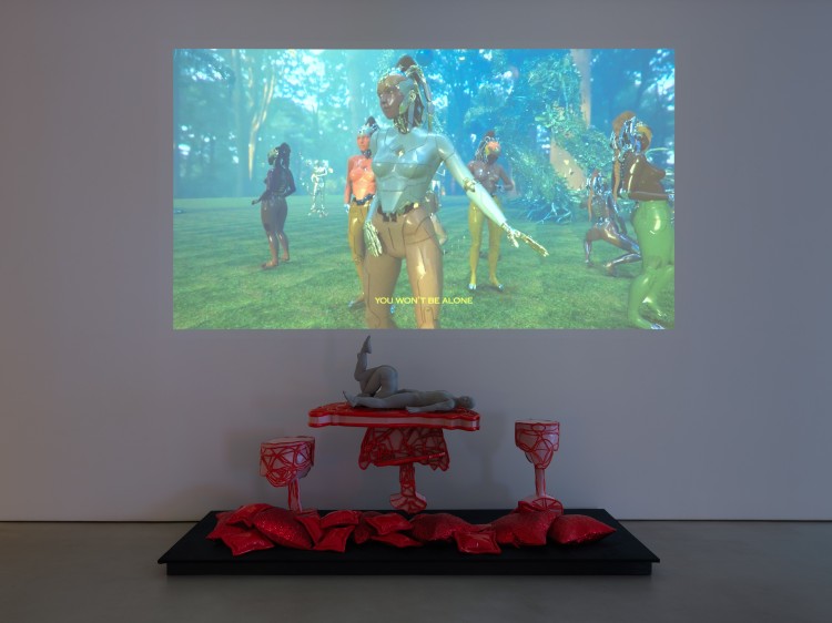 Installation view of We Are In Hell When We Hurt Each Other