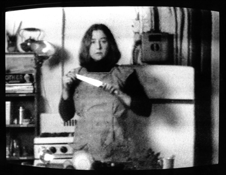 Martha Rosler  Semiotics of the Kitchen (still)  1975