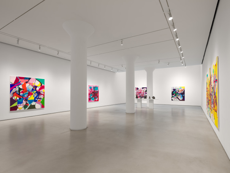 Joanne Greenbaum Installation view of&nbsp;Scaffold at Mitchell-Innes &amp;amp; Nash, New York, 2024