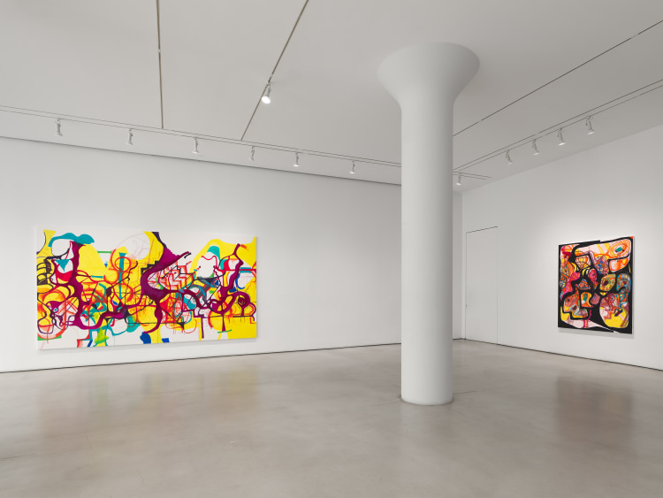 Joanne Greenbaum Installation view of&nbsp;Scaffold at Mitchell-Innes &amp;amp; Nash, New York, 2024
