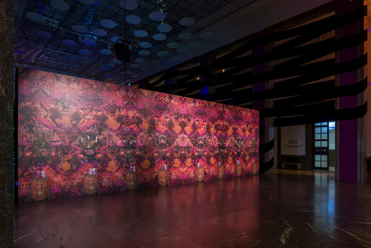 JACOLBY SATTERWHITE Installation view of Sweat at&nbsp;Haus der Kunst, Munich, Germany, 2022