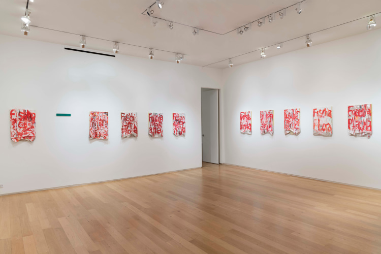 POPE.L Installation view of&nbsp;Circa&nbsp;at 1018 Madison Avenue, New York, 2018