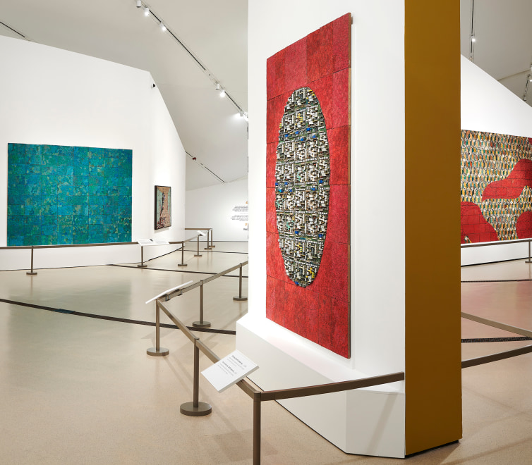 installation view of Elias Sime's works