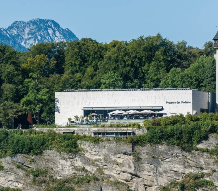 Photograph of the facade of The Museum der Moderne Salzburg