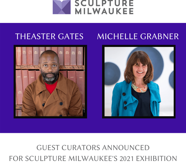 Picture of Theaster Gates next to a picture of Michelle Grabner 