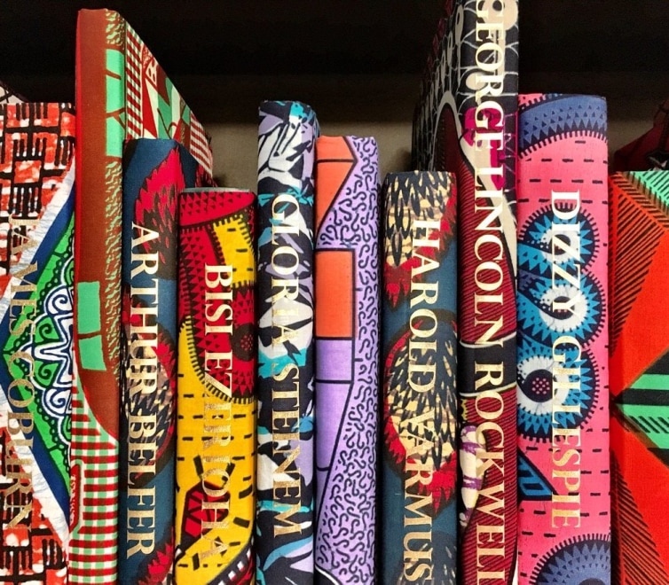 Image of Yinka SHonibare's "American Library"