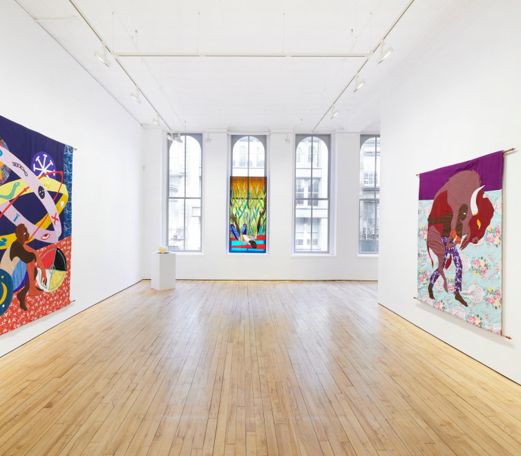 installation view of Christopher Myer's works