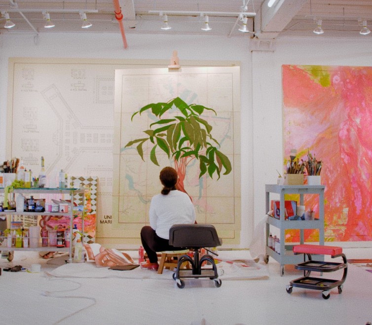 painter in their studio