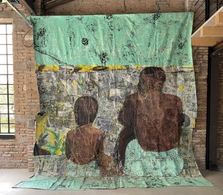 Kaloki Nyamai at the Kenyan Pavilion, at the 59th Venice Biennale