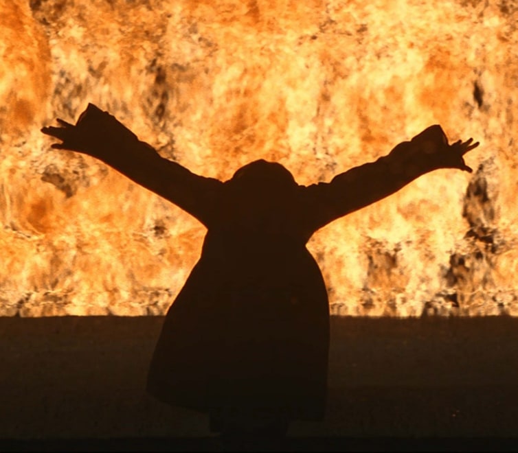 Image of Bill Viola's "Fire Woman"