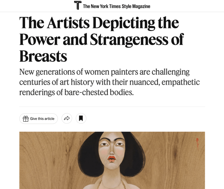 The Artists Depicting the Power and Strangeness of Breasts - The New York  Times