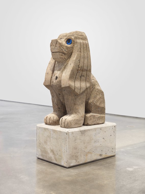 Olaf Breuning sculpture 'Sad and worried animals / Dog'