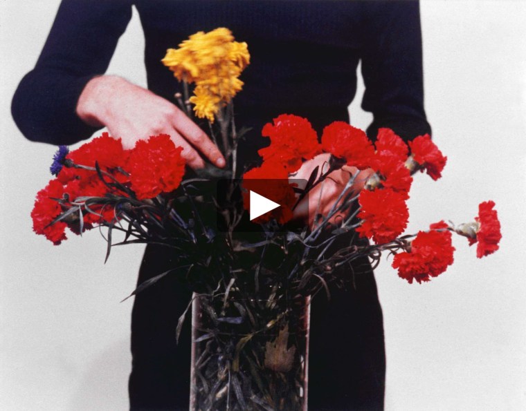 Bas Jan Ader video of flower arrangement