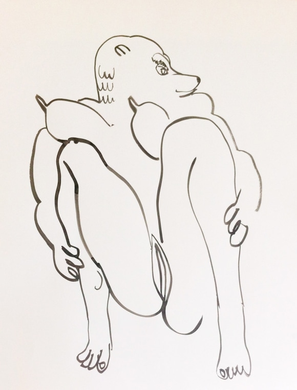 Tropics of Love, 2014. Ink on paper mounted to dibond, 25 1/8 x 19 1/4 inches (63.8 x 48.9 cm).