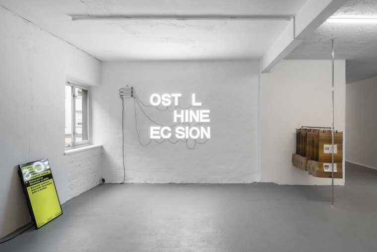 !Mediengruppe Bitnik work 'OSTL HINE ECSION (Postal Machine Decision Part 1)'