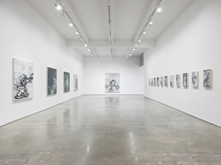 Gary Simmons exhibition &quot;Screaming into the Ether&quot; installation view.